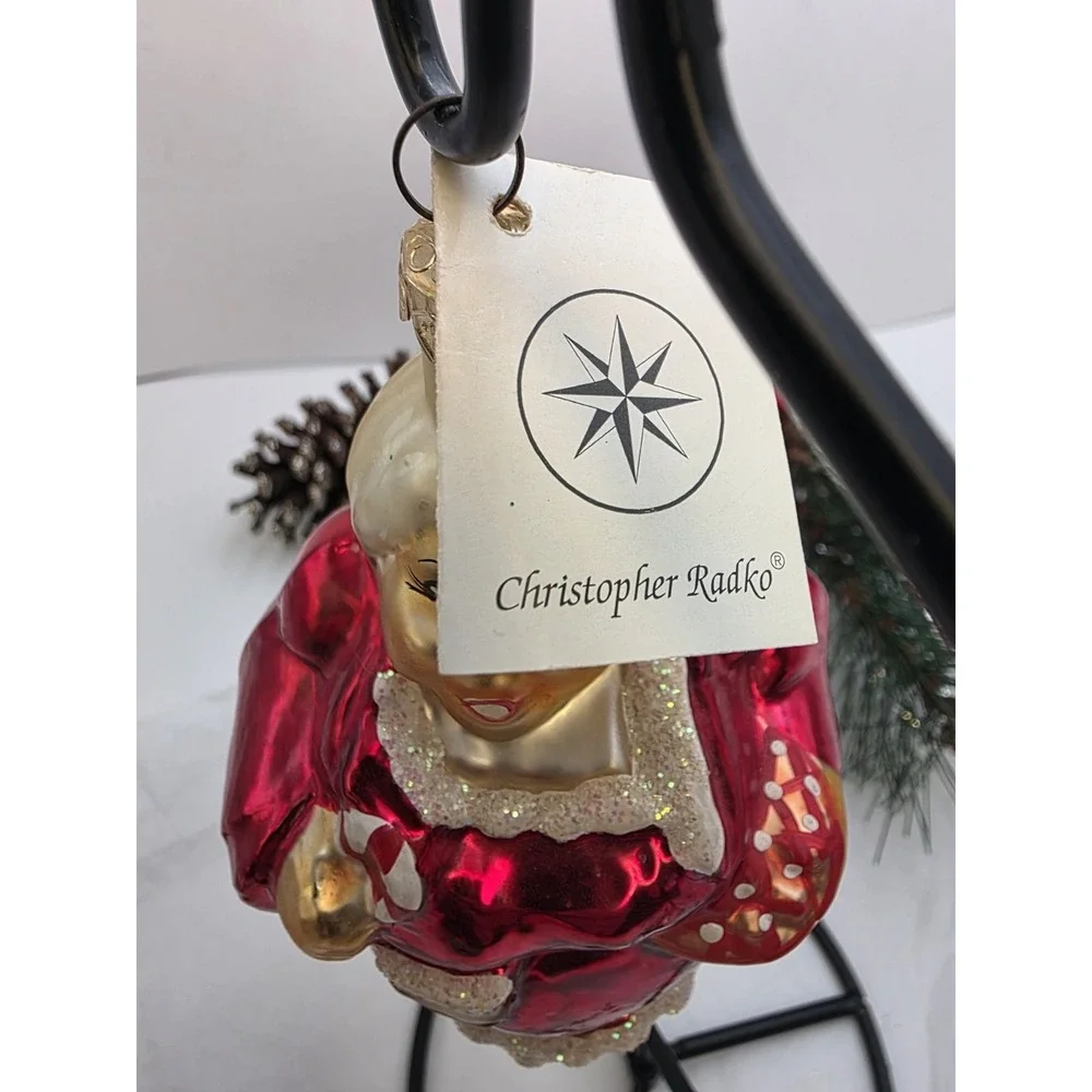 Christopher Radko Forever Together 1996 Santa Mrs Claus Ornament Poland 5